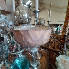 ANTHROPOLOGIE PEBBLE WHITE BIRCH & PUMPKIN GLASS CANDLE HUGE VERY LGE FENG SHUI ANTHROPOLOGIE - KOEEK