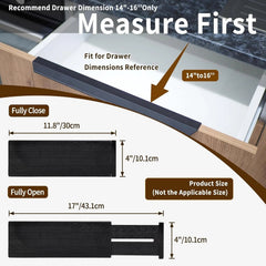 Bamboo Dresser Drawer Dividers, 4'' High Adjustable Drawer Organizers Clothing 07FC0E-D4 - KOEEK