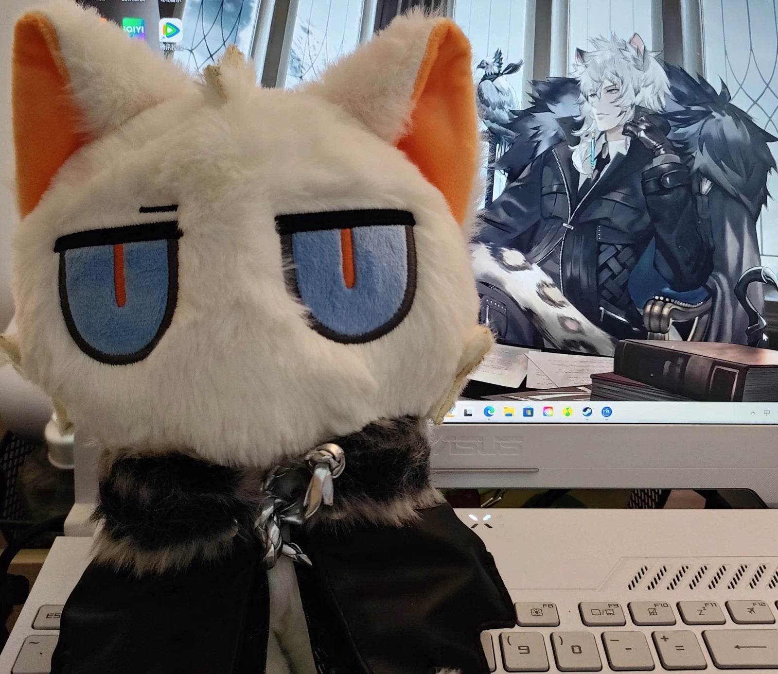 Official Arknights Cosplay Cat SilverAsh Ver. Plush Toy Cute Game Doll Xmas Gift ARKNIGHTS - KOEEK