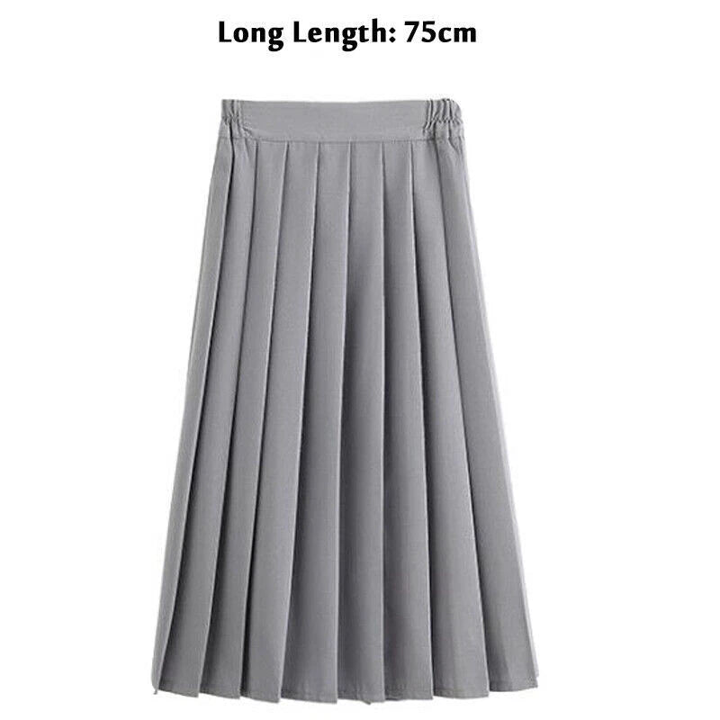 Girl Women Pleated School Uniform Tartan Skirt Black Mini Cheerleader Skirt Plus 07FC0E-D4 - KOEEK