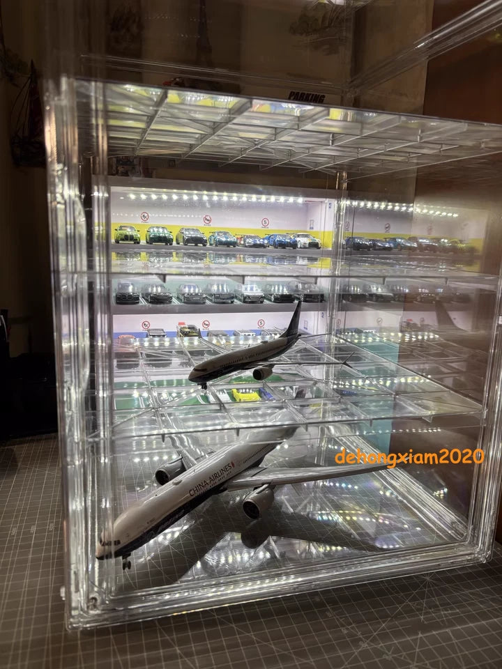 Acrylic Show Case Display Case Dustproof Large Capacity For 1/400 Airplane Model 07FC0E-D4 - KOEEK