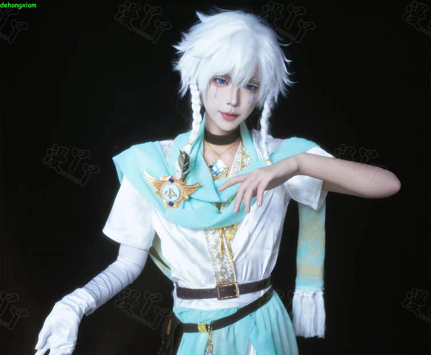 Identity Ⅴ Eli Clark Seer Skin White Prophet Cosplay Costume Outfit Clothes Set 07FC0E-D4 - KOEEK