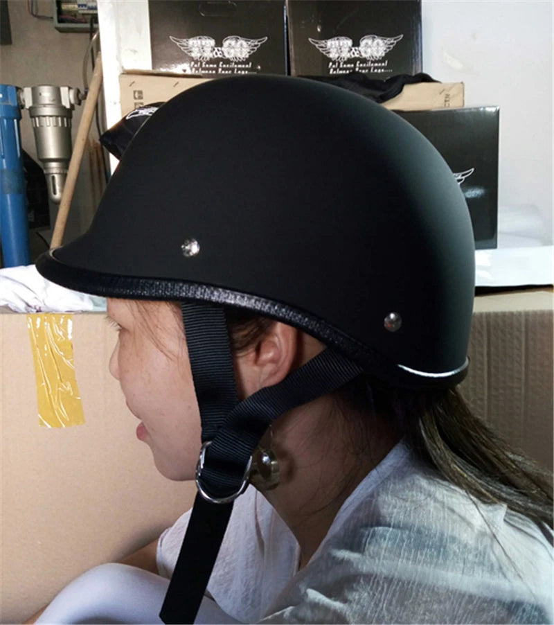 Japan Half Helmet Water Scoop Retro  FRP Helmet Rider 07FC0E-D4 - KOEEK