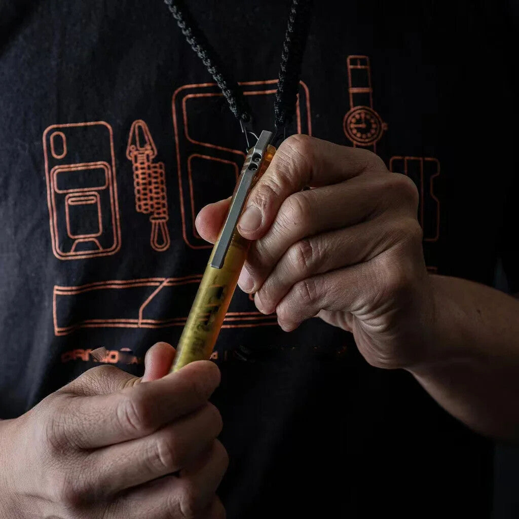 EDC Ultem Imported PEI Titanium Alloy Pen Multi-functional Portable Tools Pen 07FC0E-D4 - KOEEK