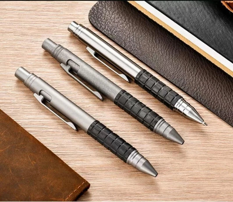 Carbon Fiber Ballpoint Pen EDC Titanium Bolt Action Signature Writing Pocket Pen 07FC0E-D4 - KOEEK