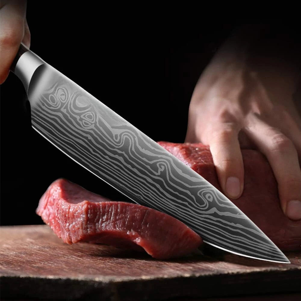 Professional Kitchen Knives High Carbon Stainless Steel Chef's Knife Set 07FC0E-D4 - KOEEK