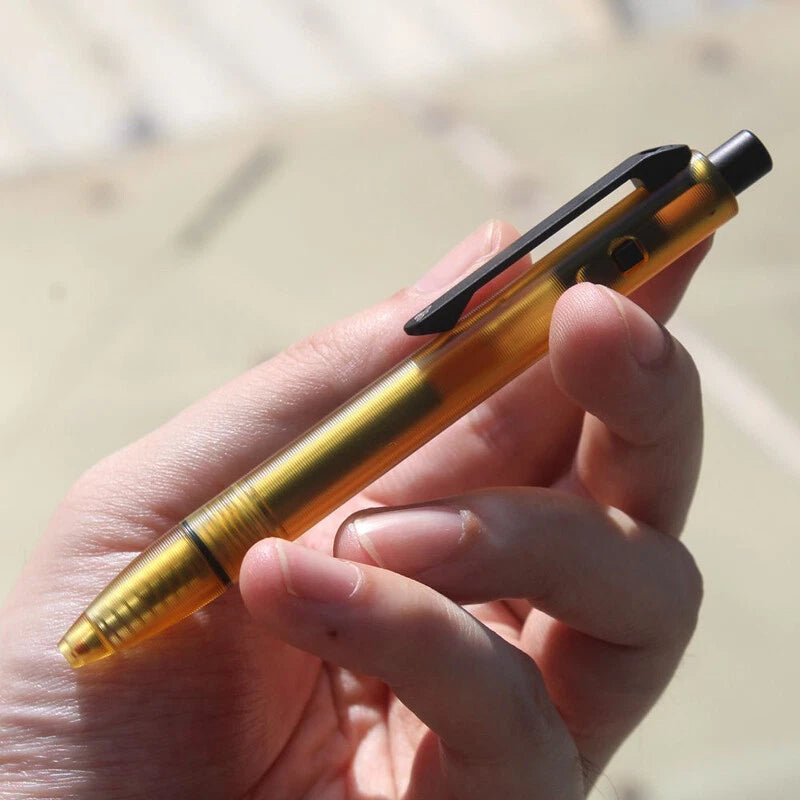 1pcs ULTEM Bolt Pen with Titanium Pocket Clip EDC Wring Pen Short / Long Version 07FC0E-D4 - KOEEK