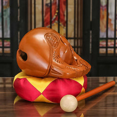 Stock Buddhist Annatto Wooden Fish Mokugyo Temple Block Zen Drum Buddhism Muyu 07FC0E-D4 - KOEEK