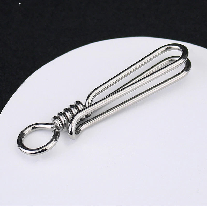 Brass / Steel Handmade Keychains Keyrings Bag Wallet Chain Belt Clip Key Holder 07FC0E-D4 - KOEEK