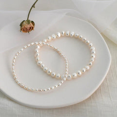 1 PC Small Women Natural Freshwater Pearl Anklet Jewelry, 9.05"/9.84" Anklet 07FC0E-D4 - KOEEK
