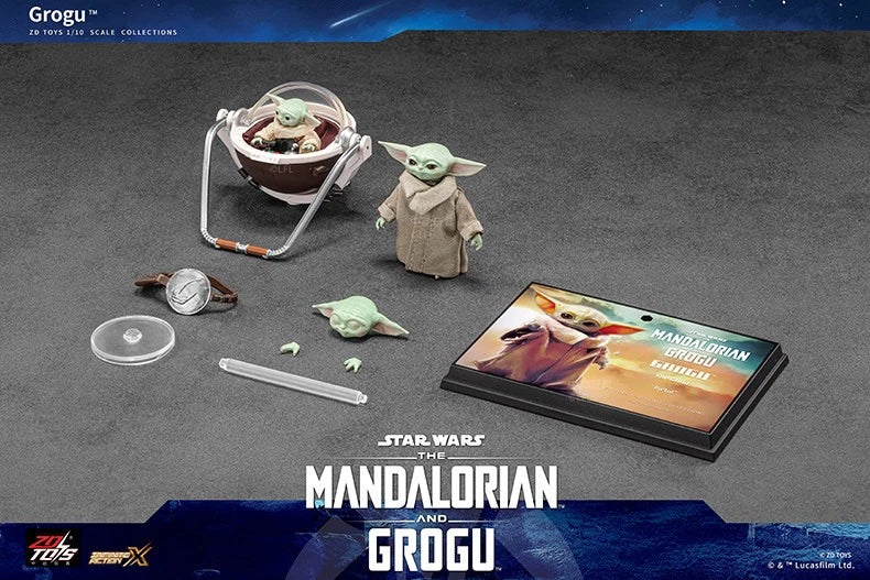 ZD toys Star Wars The Mandalorian & Grogu Grogu Action Figure Set 07FC0E-D4 - KOEEK