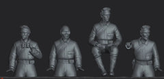 1/16 Resin WWII Japanese Tankers 4 figures half body Unpainted 07FC0E-D4 - KOEEK