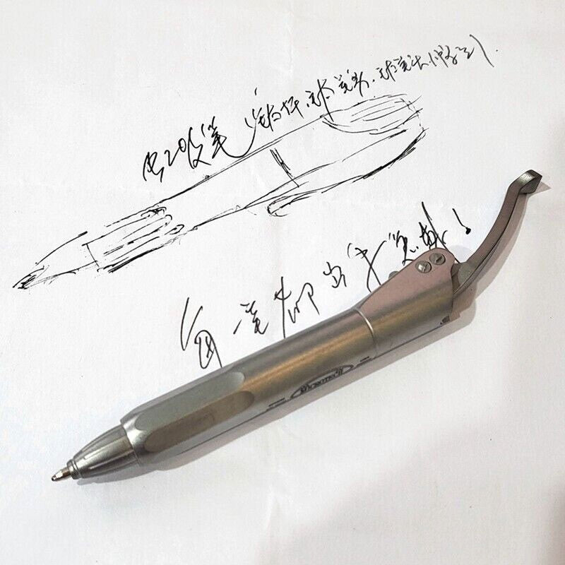 Titanium Alloy Pocket Siphon Pen Ball Pen Business Signature Gel Pen EDC Tools 07FC0E-D4 - KOEEK