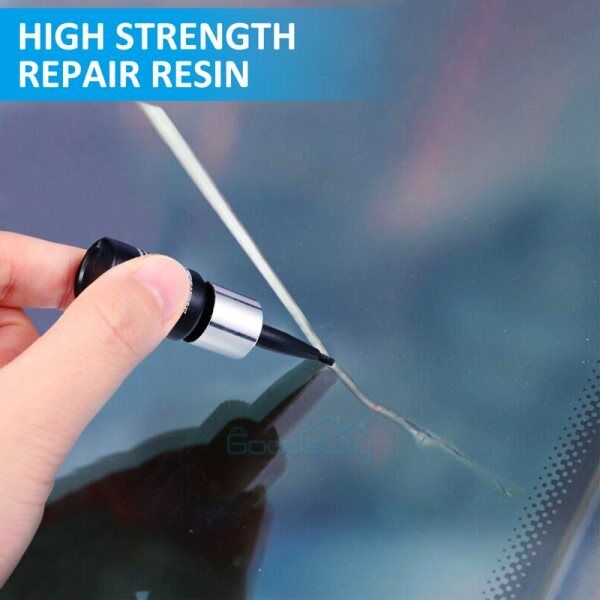 ny 10Pak Autoglas Nano Reparationsvæske Bilforrude Resin Crack Tool Kit Crack US