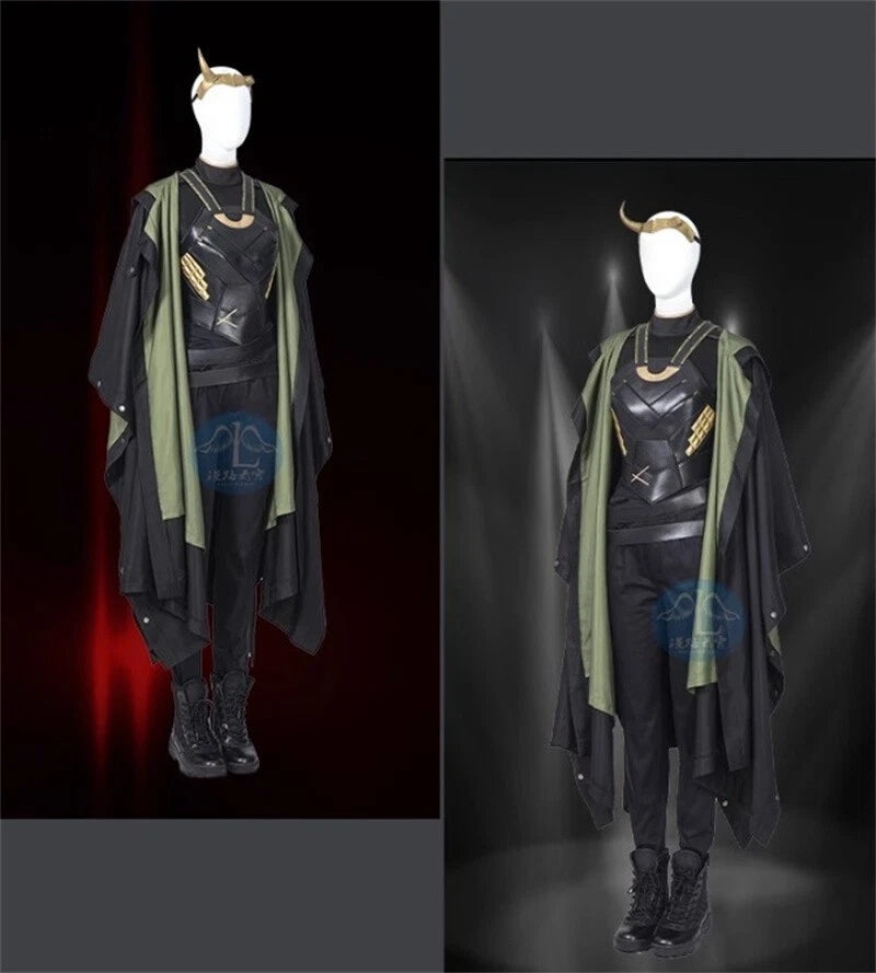 Loki Season 1 Lady Loki Cosplay Costume Outfits Halloween Women's Full Set Shoes 07FC0E-D4 - KOEEK