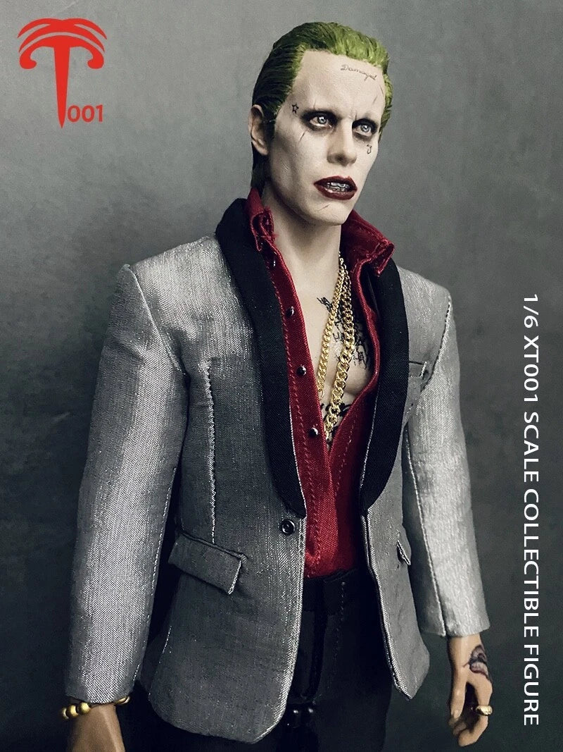 XT001 1:6 Joker Jared Leto Grey Suit Set 12inch Male Action Figure Doll Toy Gift 07FC0E-D4 - KOEEK