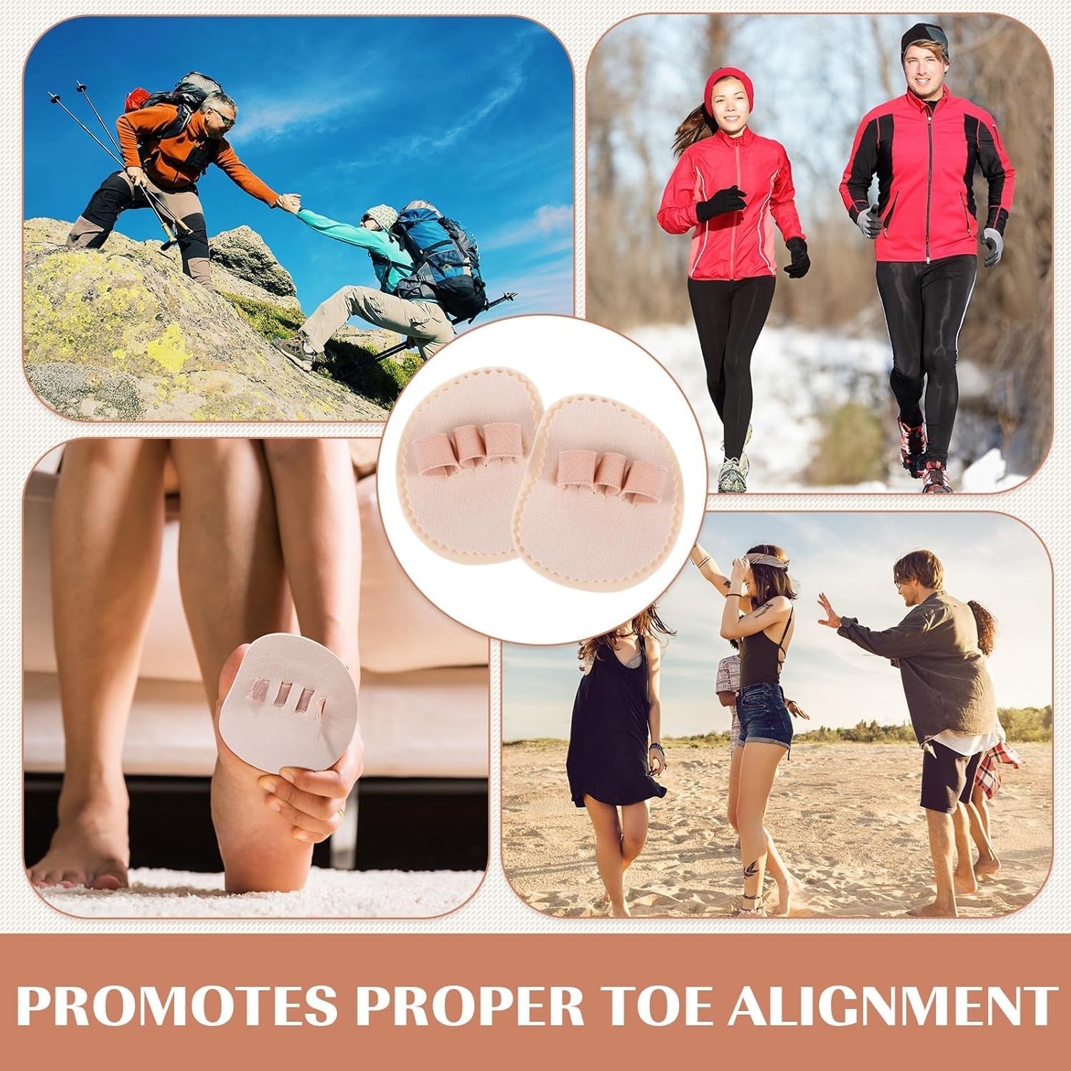 new BBTO 2 Pieces Toe Splint Hammer Straightener Corrector with 3...