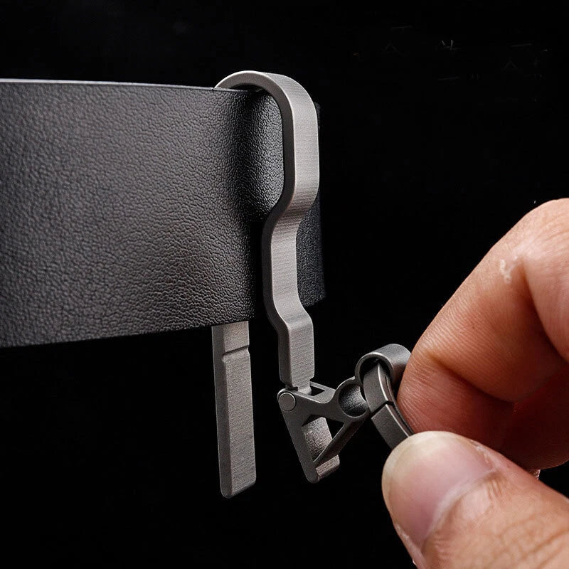 EDCTC4 Titanium Alloy Keychain Buckle Belt Waist Hanging Tool with 22mm Key Ring EDC - KOEEK