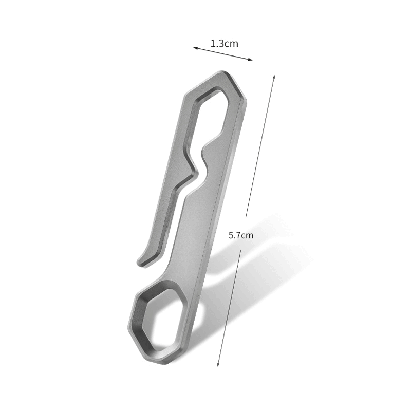 Titanium Creative Keychains Belt Hanging Simple Keyring Pendant EDC Multi-Tools 07FC0E-D4 - KOEEK