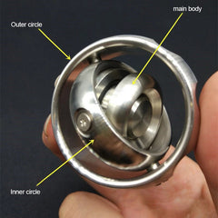 EDC Gear Gyroscope Toy Stainless Steel Hand Fidget stress Relief Focus Toy Gyro 07FC0E-D4 - KOEEK