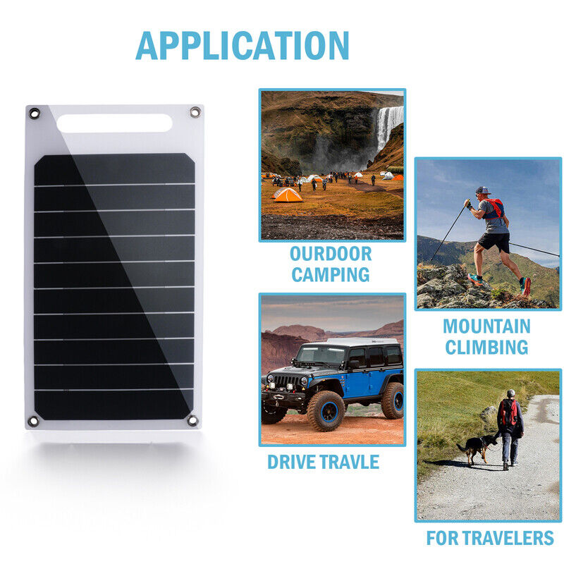 ny Solar Panel Portable PV Power Bank Outdoor Camping Vandring USB Telefonlader