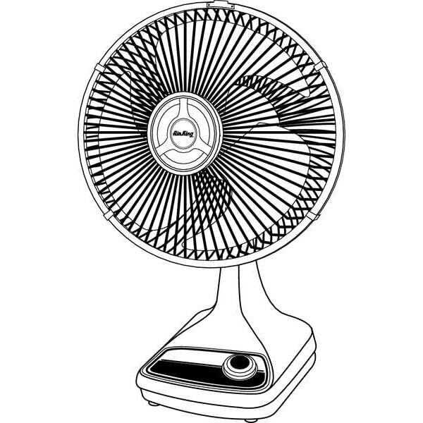 new Air King 9154 9" 490 CFM Oscillating Table Fan koeek - KOEEK