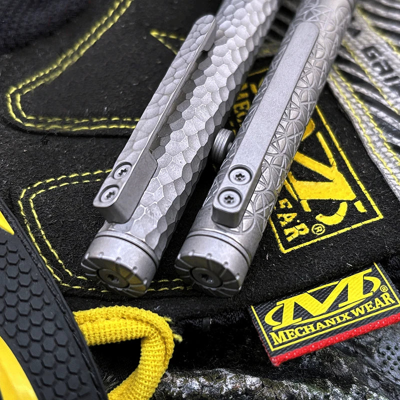 EDC Titanium Spinner Pocket Ball Pen Business Signature Pen StudentS Stationery 07FC0E-D4 - KOEEK