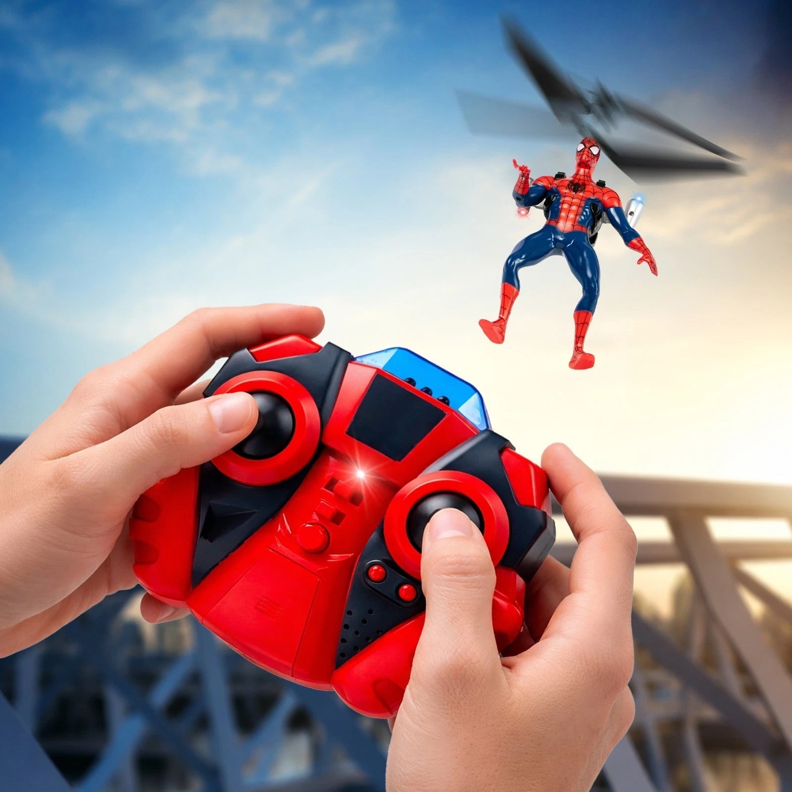 Marvel Avengers Spider Man RC Helicopter with LED Lights and Gyro 2CH MARVEL - KOEEK