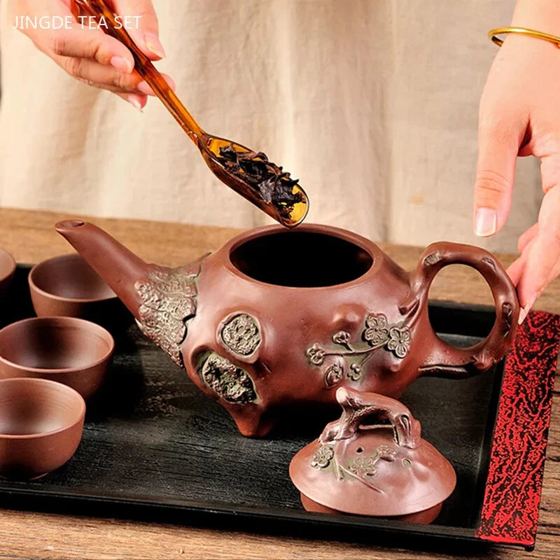 480ml Chinese Yixing Purple Clay Tea Pot Creative Tea Accessories Filter Teapot 07FC0E-D4 - KOEEK