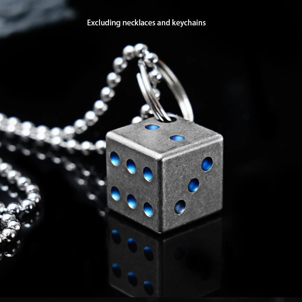 Titanium Alloy Toy Adult Dice Toy Entertainment Supplies Outdoor EDC Key Pendant 07FC0E-D4 - KOEEK
