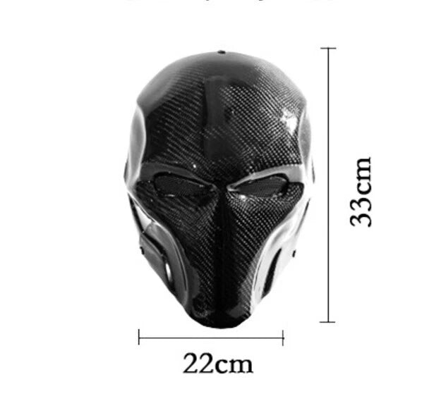 Carbon Fiber Deathstroke Terminator Arrow Mask Cosplay Props Mask Helmet Gift 07FC0E-D4 - KOEEK