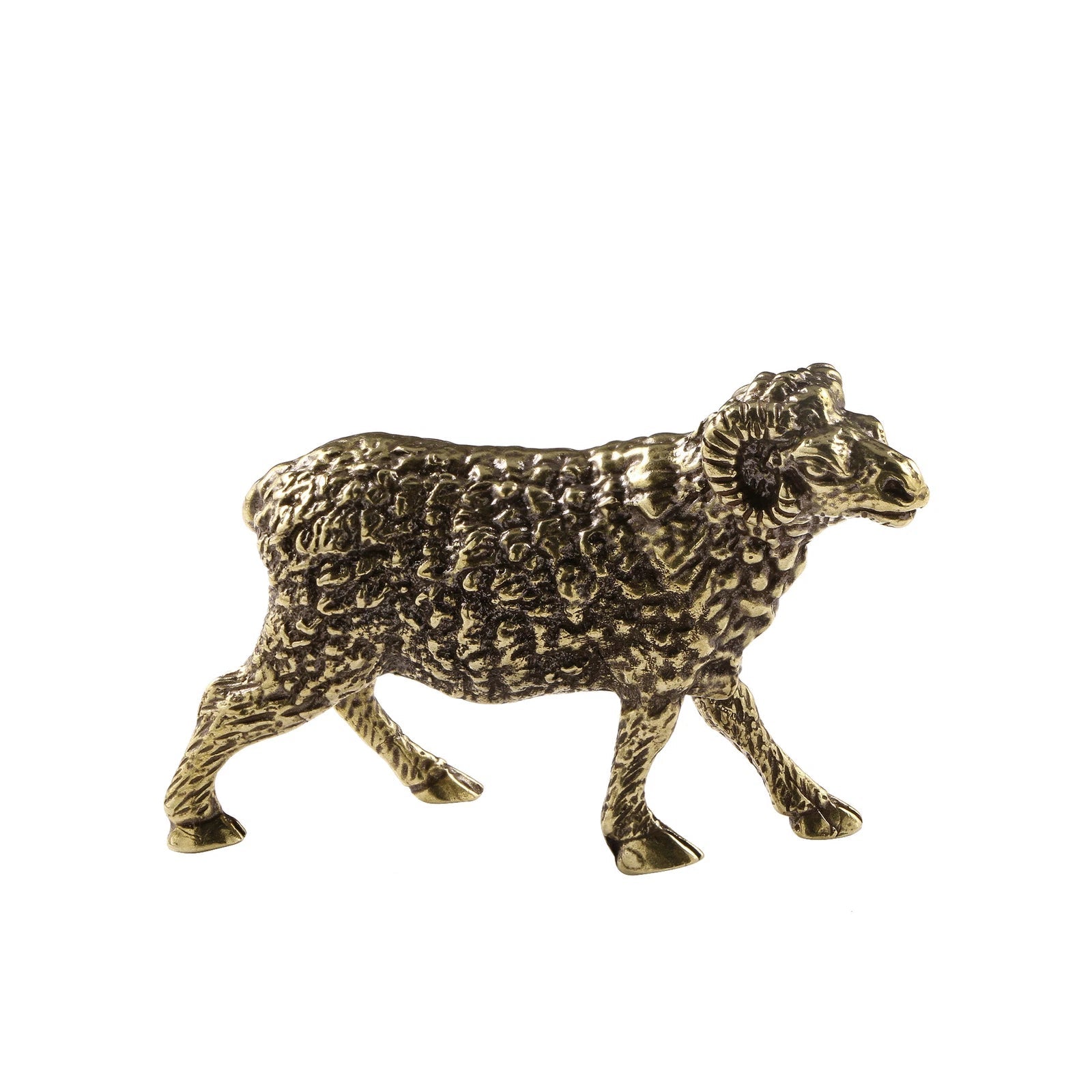Solid Brass Sheep Figurine Small Statue Home Ornament Figurines Collectibles Toy 07FC0E-D4 - KOEEK