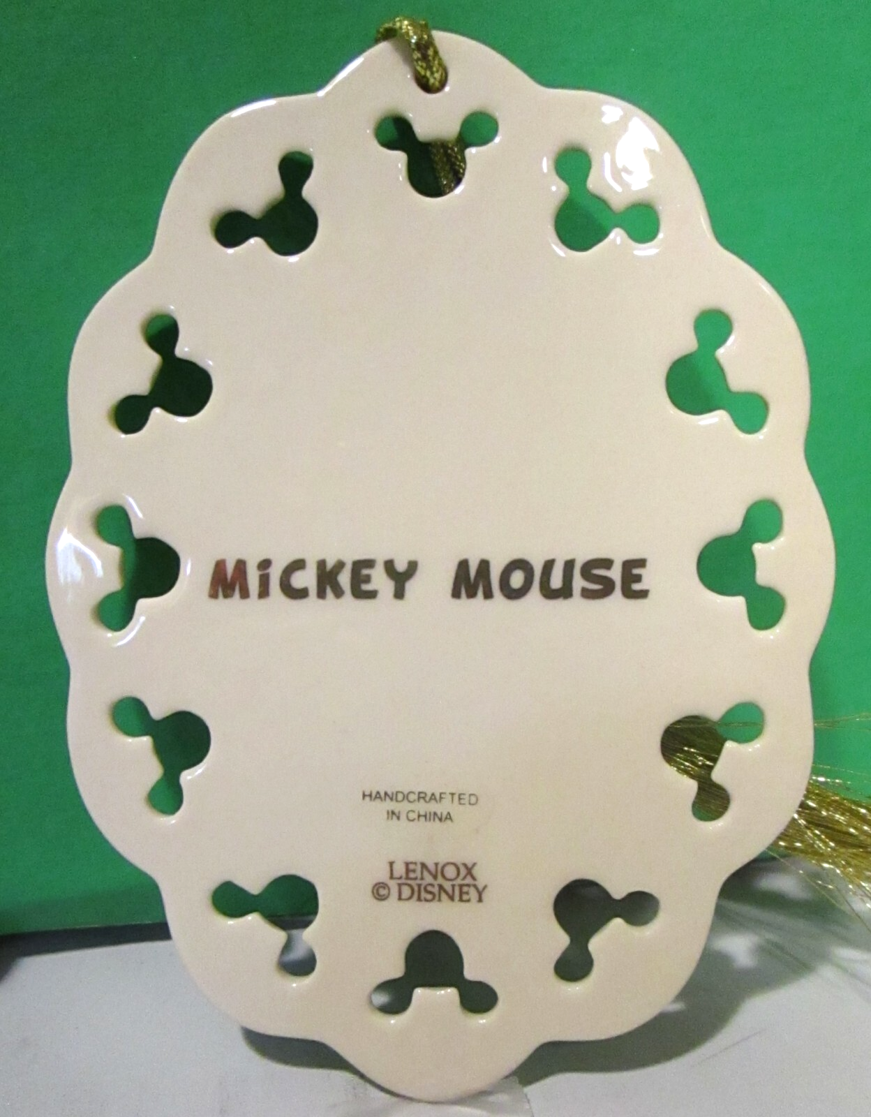 LENOX  Disney MICKEY & MINNIE MOUSE CAMEO - Flat Style ORNAMENTS -- ES LENOX - KOEEK