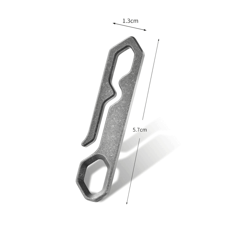 Titanium Creative Keychains Belt Hanging Simple Keyring Pendant EDC Multi-Tools 07FC0E-D4 - KOEEK
