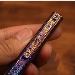 Handmade Titanium Ballpoint Pen EDC Signature Writing Pocket Pen Collectible 07FC0E-D4 - KOEEK