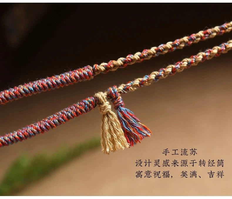Tibetan Style Handmade Braided Cotton Necklace Cord Pendant String Women 07FC0E-D4 - KOEEK