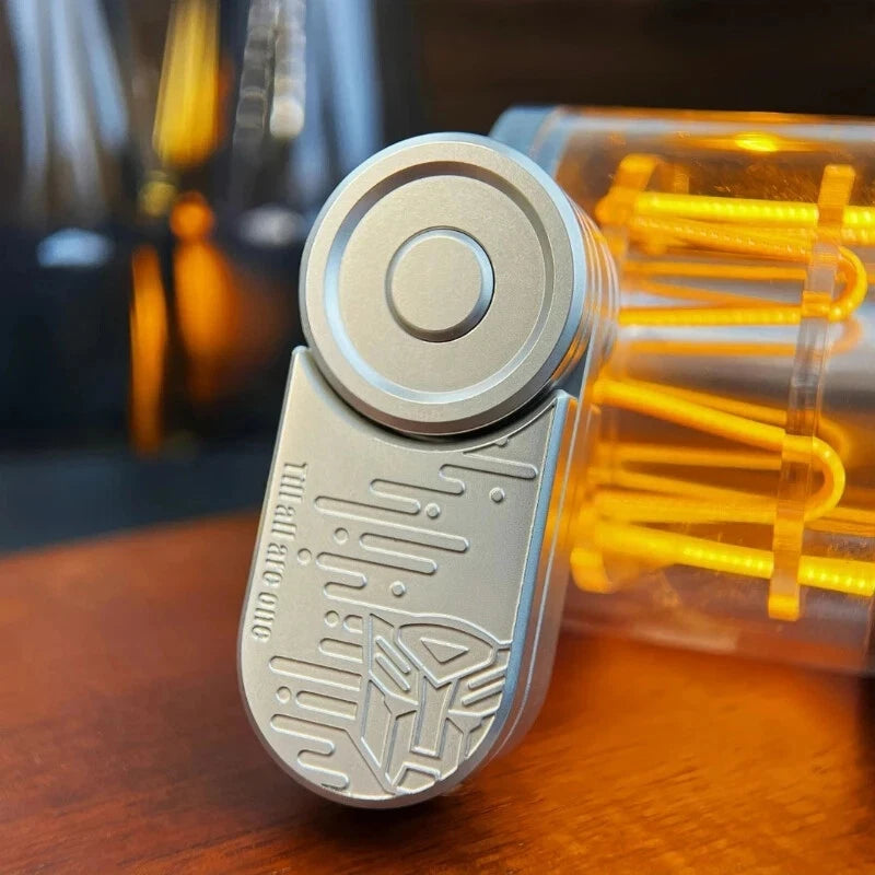 EDC Five in one Fidget Spinner Push Card Slider Ratchet Button Fingertip Toy 07FC0E-D4 - KOEEK