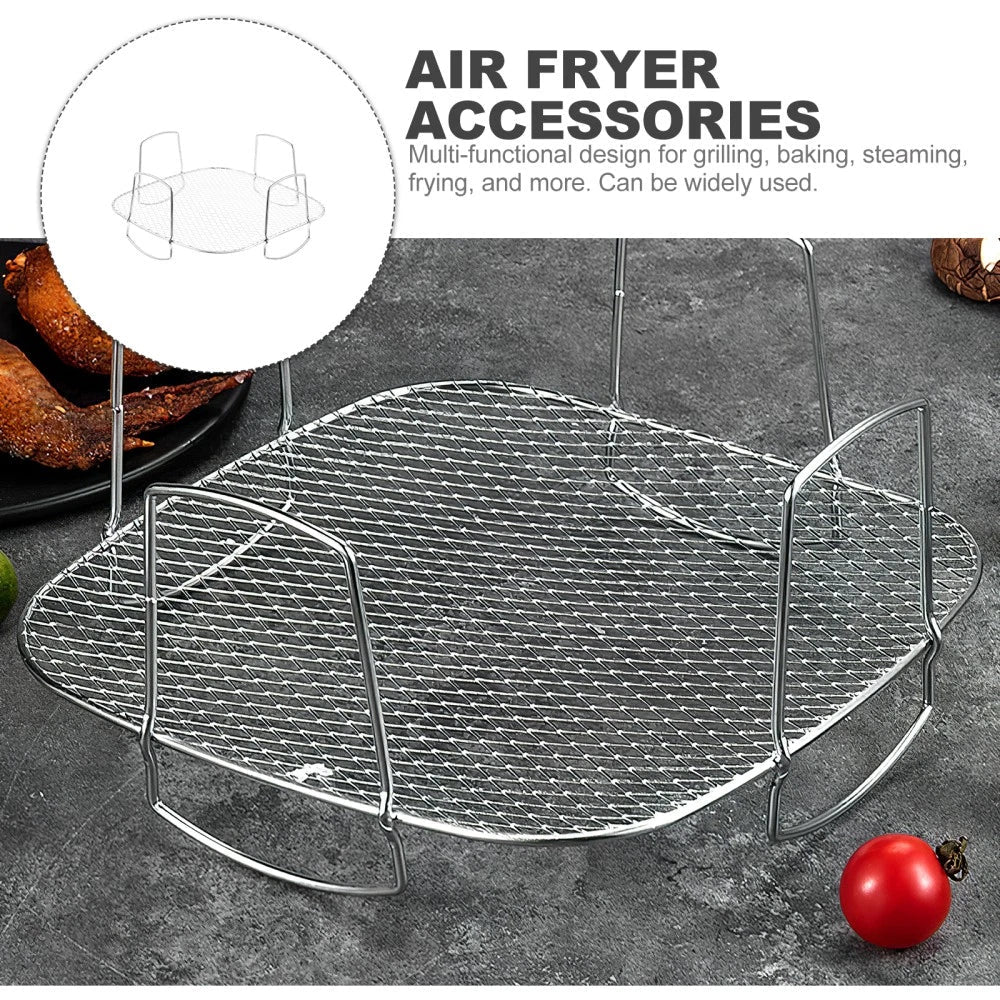 Stainless Steel Grill Vegetable Air Fryer Cooking Racks Accessories 07FC0E-D4 - KOEEK