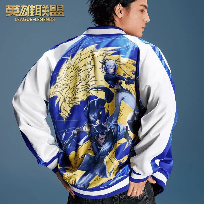 2025 League of Legends S15 Reversible Jacket Casual Men's Zipper Baseball Coat LEAGUE_OF_LEGENDS - KOEEK