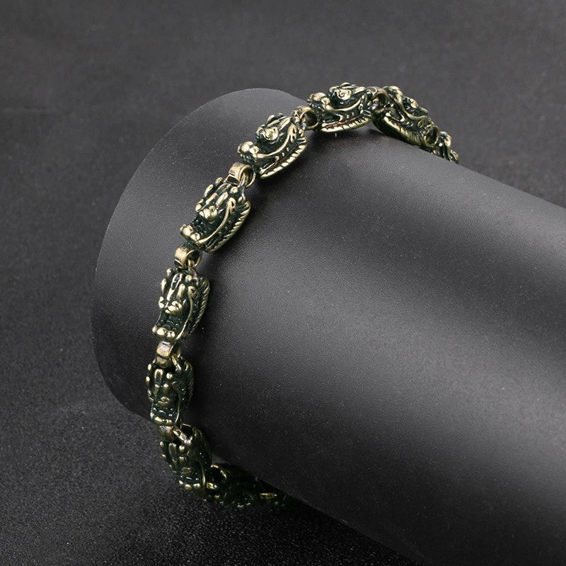 Solid Copper Dragon Bracelet Handcrafted Copper Jewelry Art Collectible 07FC0E-D4 - KOEEK