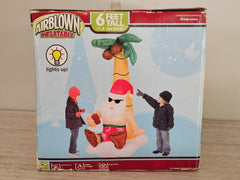 Gemmy Airblown Inflatable 6FT Beach Santa w/Palm Tree Lights Up Walgreens GEMMY - KOEEK
