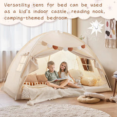 Twin Size Bed Canopy Bed Tents Dream Tent on Bed Privacy Space Blackout Sleeping 07FC0E-D4 - KOEEK