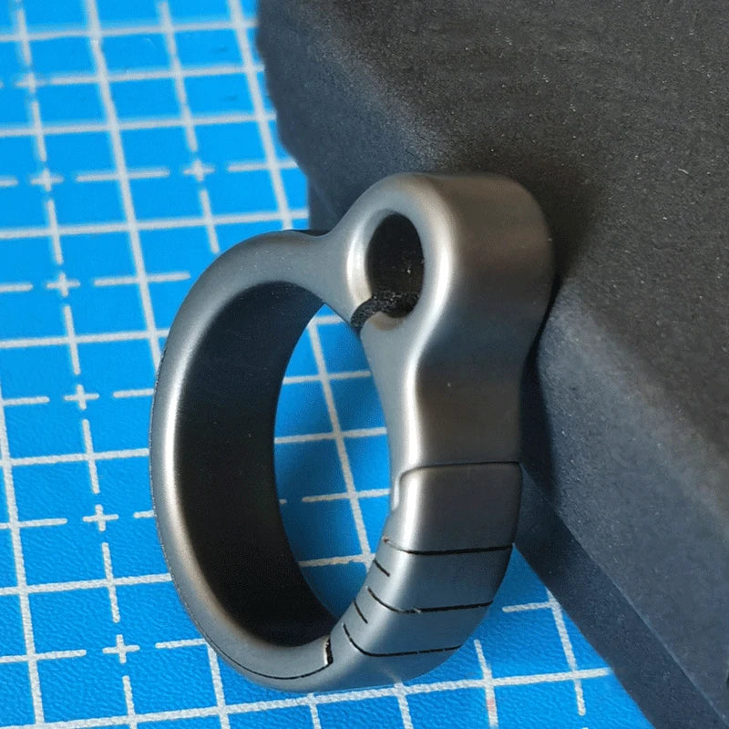 Frameless Safety Leisure Finger Ring Slingshots Titanium Shooting Catapult EDC 07FC0E-D4 - KOEEK