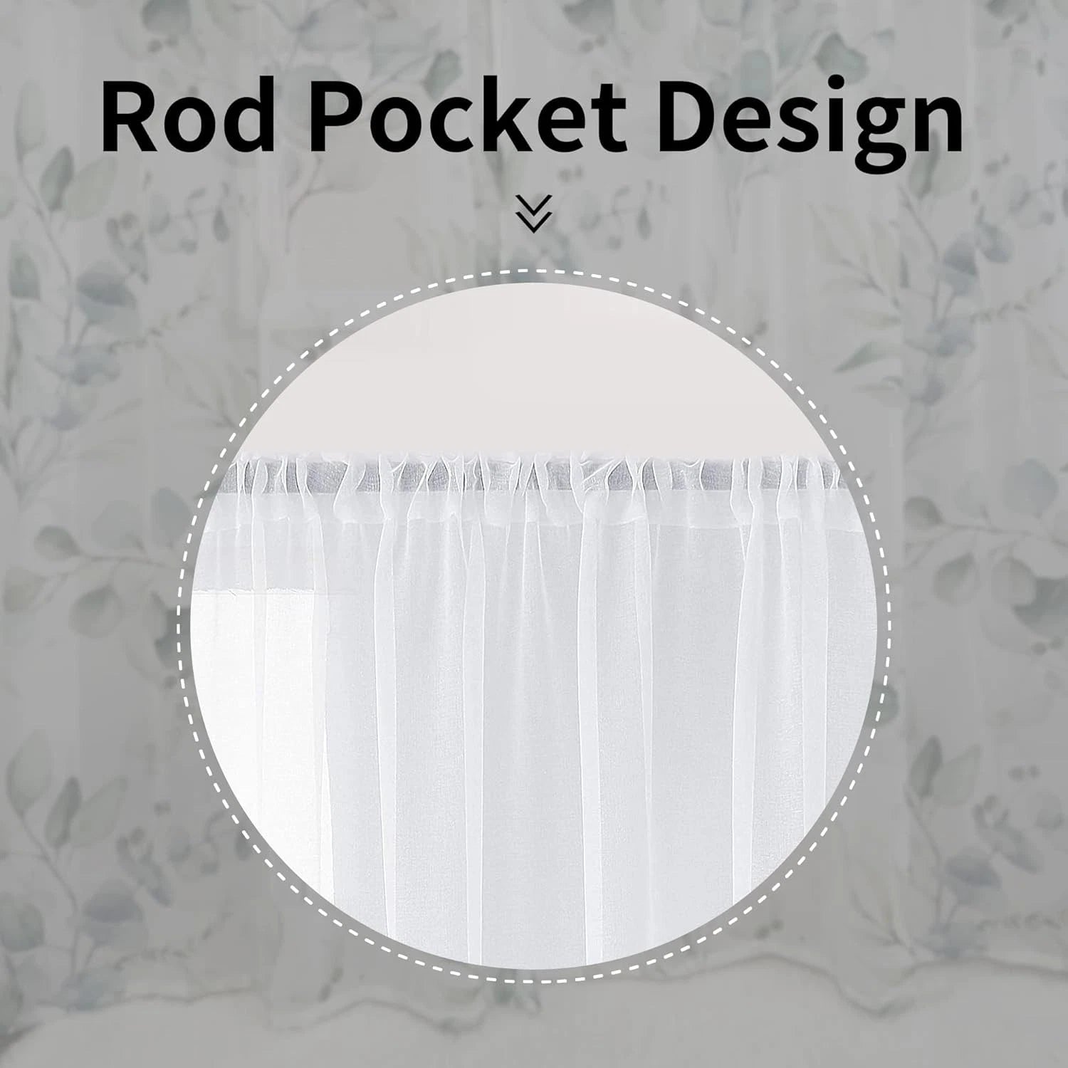 Green Eucalyptus Leaves Curtains for Living Room 96 inch Length 2 Panels Set 07FC0E-D4 - KOEEK