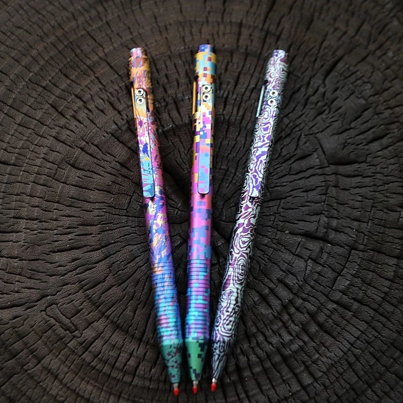 Titanium Ballpoint Pen Multicolor Pocket Writing Signature Pen Business Office 07FC0E-D4 - KOEEK