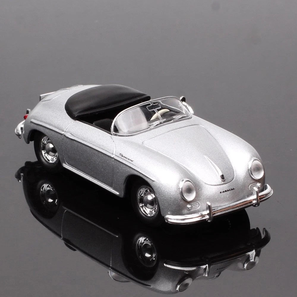 1:43 Porsche 356A Cabriolet Silver Diecast Model Classic Vintage Car Collectible 07FC0E-D4 - KOEEK