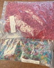 NOS Vtg Crafters Lot /Ceramic Christmas Tree MINI Lights Twist Flame Bulbs Pegs 07FC0E-D4 - KOEEK