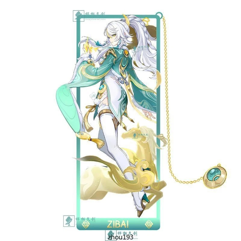 Genshin Impact Zibai Cosplay Metal Bookmarks Souvenir Hollow Out Pendant Decor 07FC0E-D4 - KOEEK
