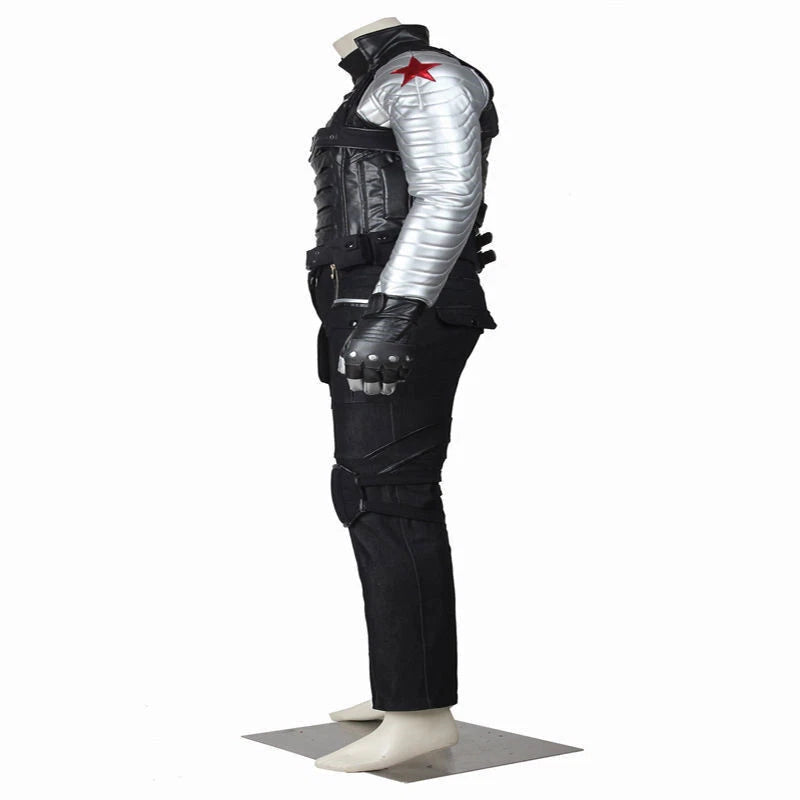 Cosplay Captain America Winter Soldier Bucky Costumes Full Set Armor Halloween 07FC0E-D4 - KOEEK