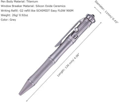 Solid Titanium Alloy Gyroscope Signature EDC Toy Pen Suitable For ADHD Student 07FC0E-D4 - KOEEK